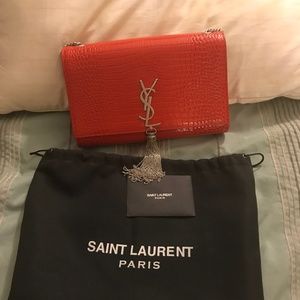 Authentic YSL Medium Monogram Kate Shoulder Bag |